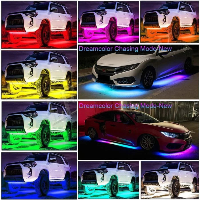 2024 Elastyczne, wodoodporne światła LED RGB do podwozia samochodowego (4 SZTUK)