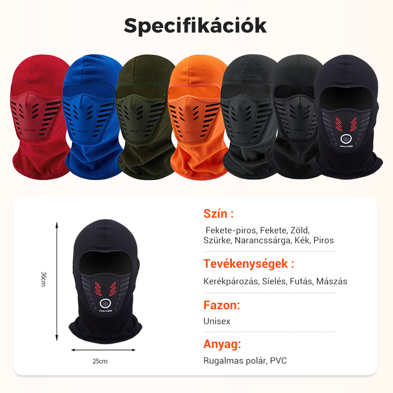 💞 Kask wiatroszczelny do użytku zimowego, unisex