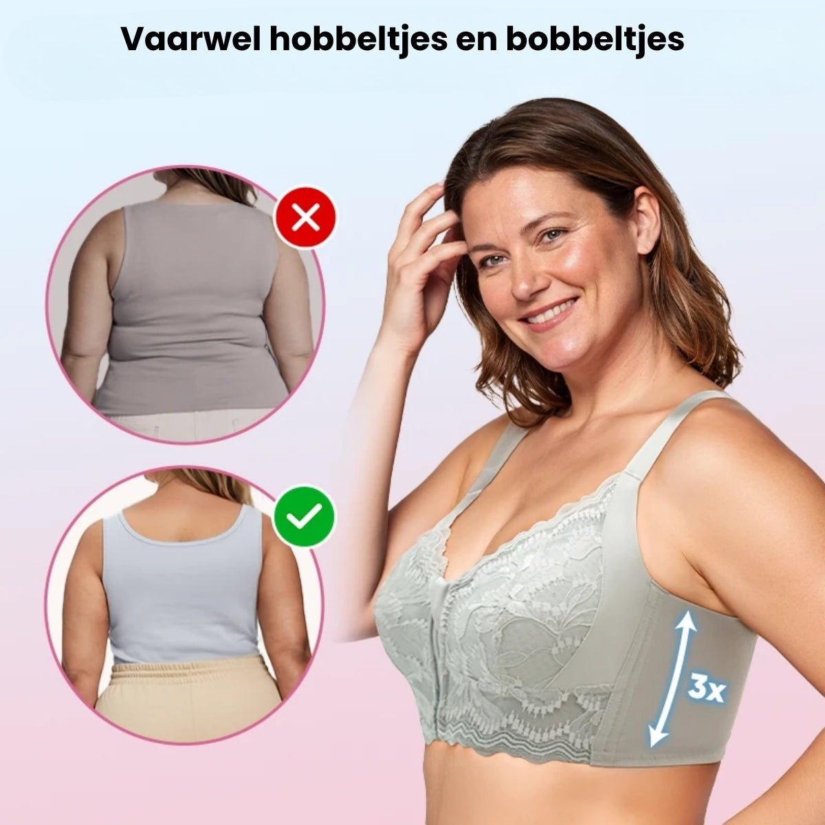 Biustonosz Comfort Zip | Biustonosz zapinany z przodu z technologią TrioLift