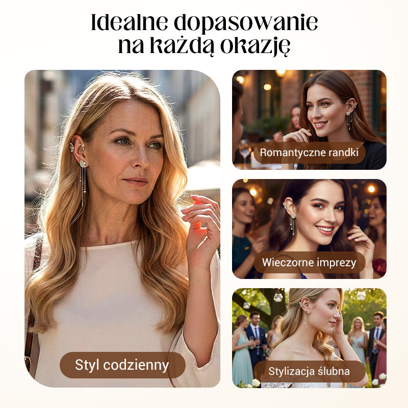 ✨KOLCZYKI Z CYRKONAMI W STYLU MOTYLKOWYM Z FRĘDZLAMI | IDEALNY PREZENT🎁