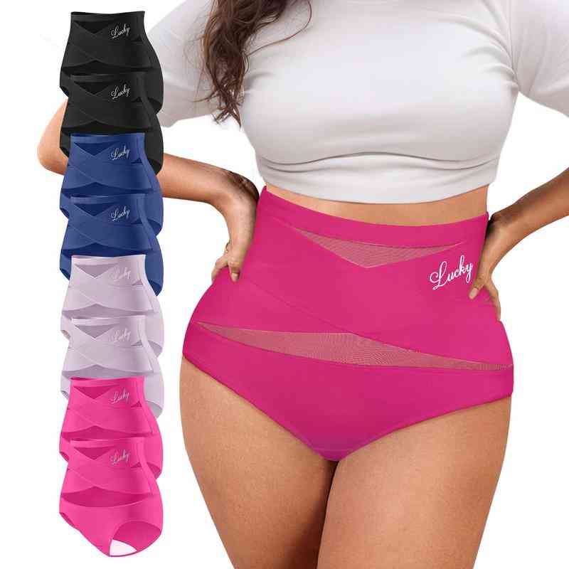 💖 Ostatni dzień – kup 1, otrzymasz 3 opakowania! Majtki modelujące brzuch z wysokim stanem, wiązane – rozmiary plus size