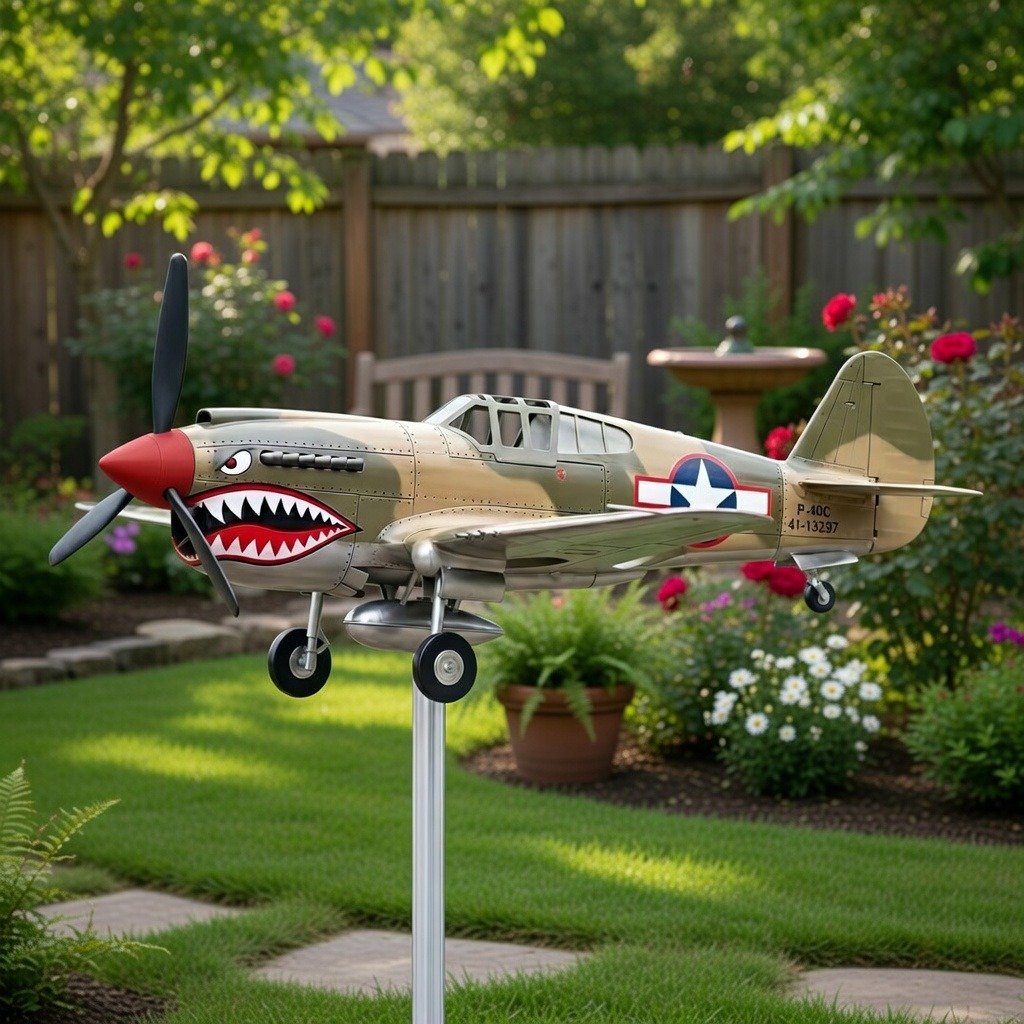Wiatrak ogrodowy Shark Mouth Warplane