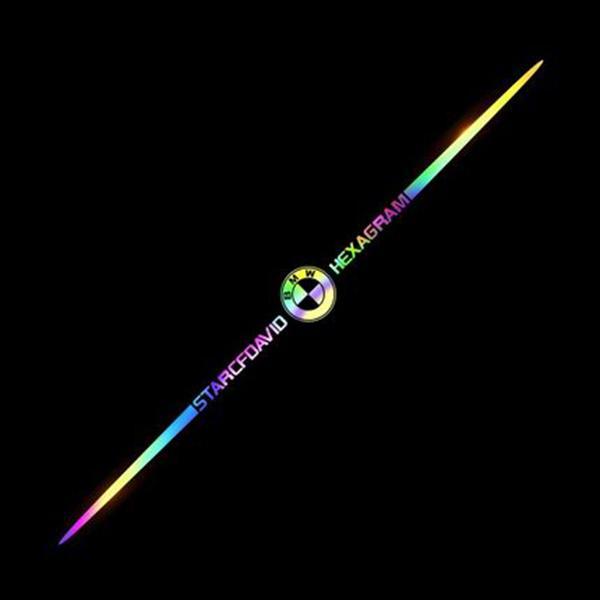 Αυτοκόλλητα αυτοκινήτου 3D με πολύχρωμες αντανακλάσεις λέιζερ 4 τεμάχια-GR