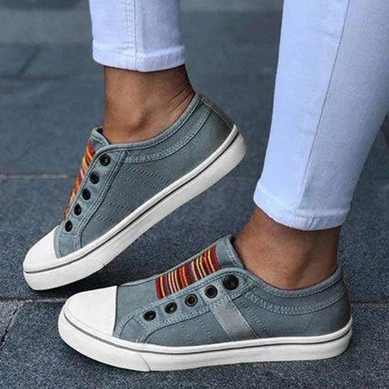 Nové letné ortopedické topánky 2025 Vintage Denim Slip On-SK