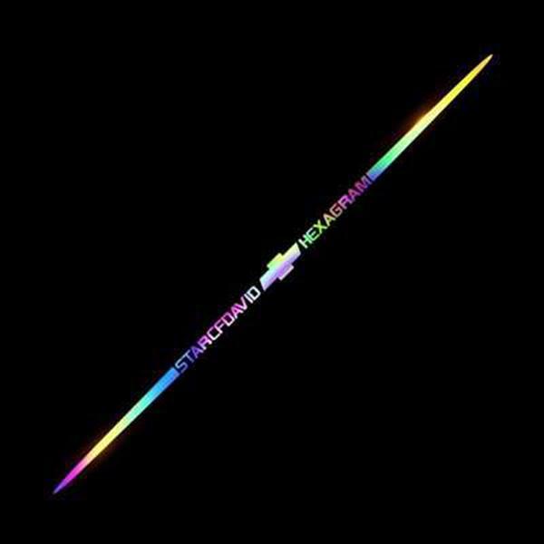 3D spalvoti lazeriu atspindintys automobilių lipdukai, 4 vnt.-LT