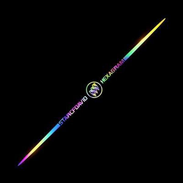 Αυτοκόλλητα αυτοκινήτου 3D με πολύχρωμες αντανακλάσεις λέιζερ 4 τεμάχια-GR