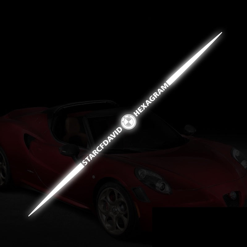 3D spalvoti lazeriu atspindintys automobilių lipdukai, 4 vnt.-LT