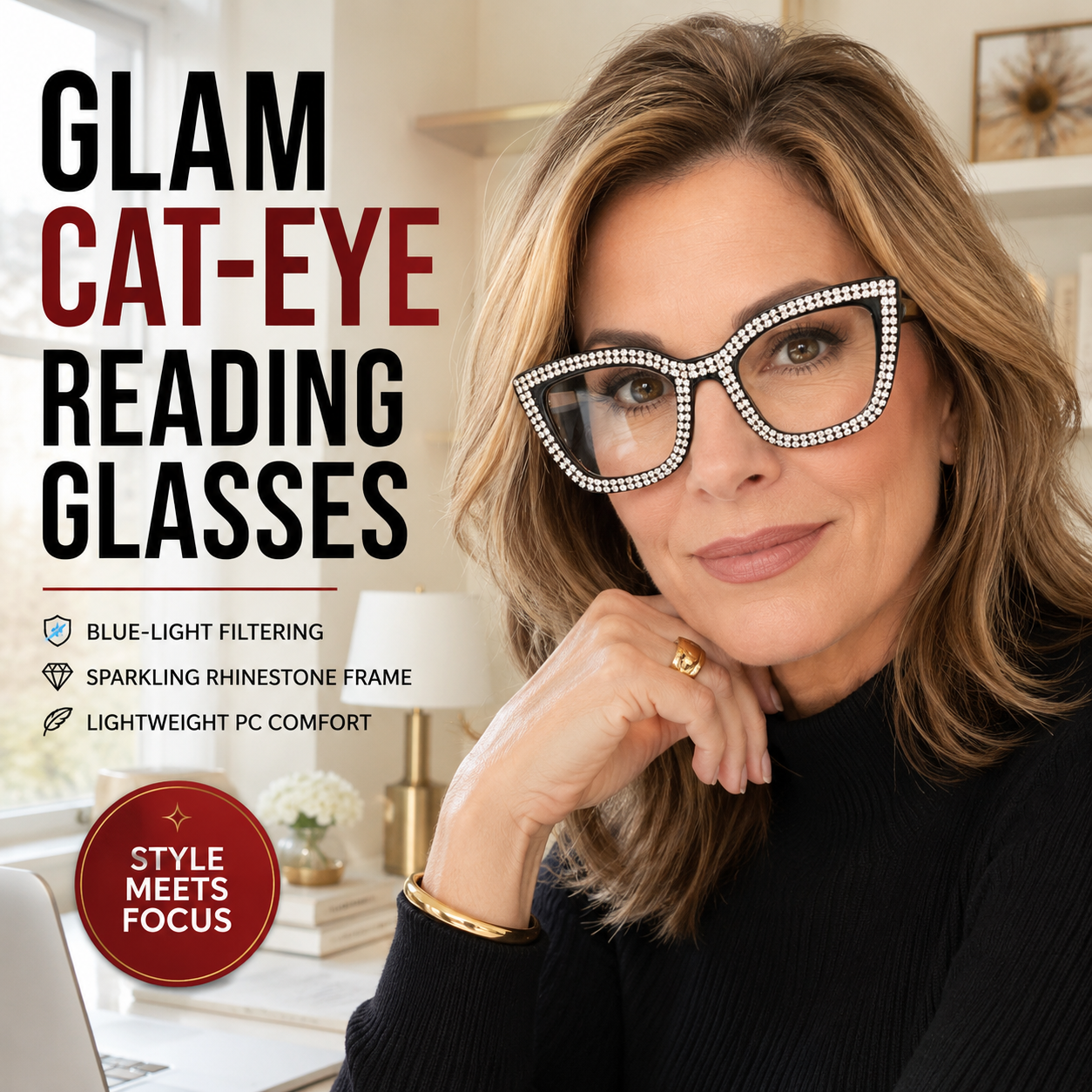 Okulary do czytania Cat Eye Anti-Blue Light