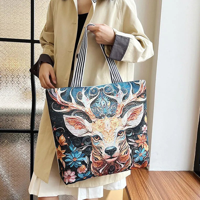 Vintažinis, kasdienis drobinis krepšys-LT