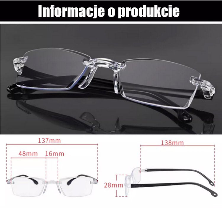 Zmieniające kolor okulary do czytania chroniące przed niebieskim światłem