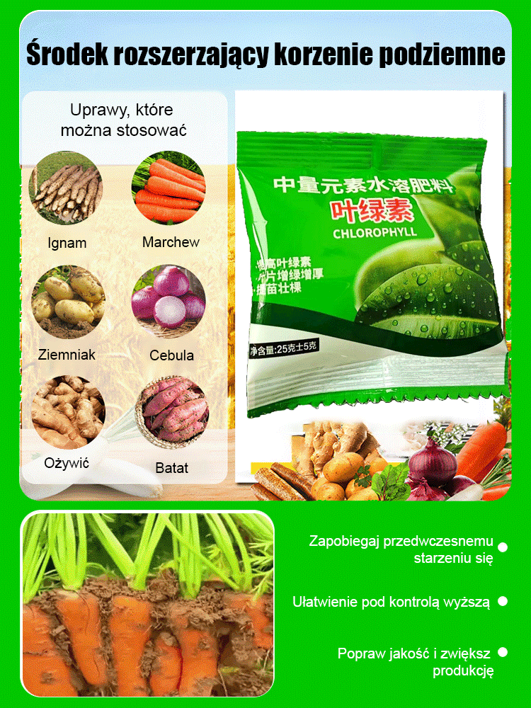 【Rozwój i zazielenienie】Wodorozpuszczalny nawóz chlorofilowy