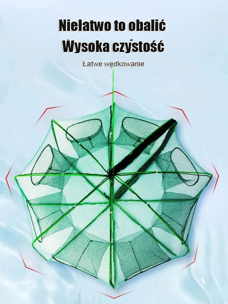 [Mistrz wędkarstwa] Automatycznie składa i pogrubia klatkę wędkarską