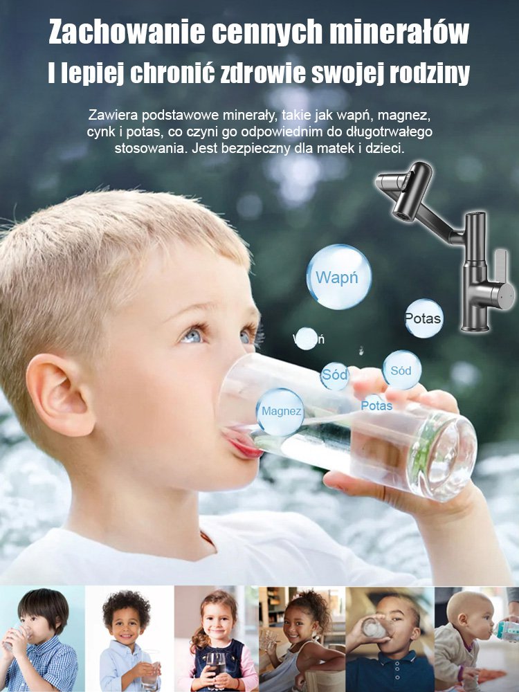 Nowo zmodernizowana obrotowa bateria ze stali nierdzewnej z ramieniem mechanicznym.