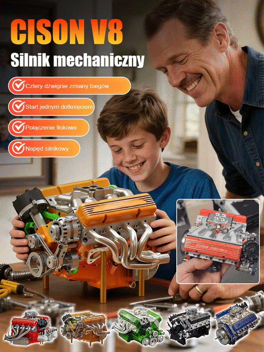 Nowy model silnika: ozdoba silnika V8.