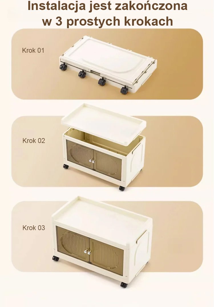 Składana szafa do przechowywania bez montażu