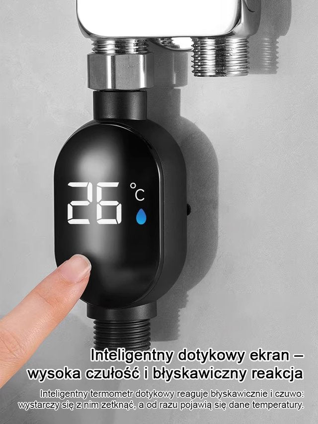 Inteligentny, wodoszczelny wyświetlacz temperatury do słuchawki prysznicowej