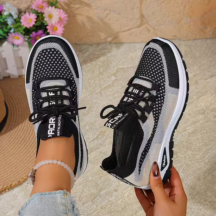 Damskie oddychające, siateczkowe tenisówki gradientowe