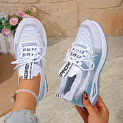 Damskie oddychające, siateczkowe tenisówki gradientowe