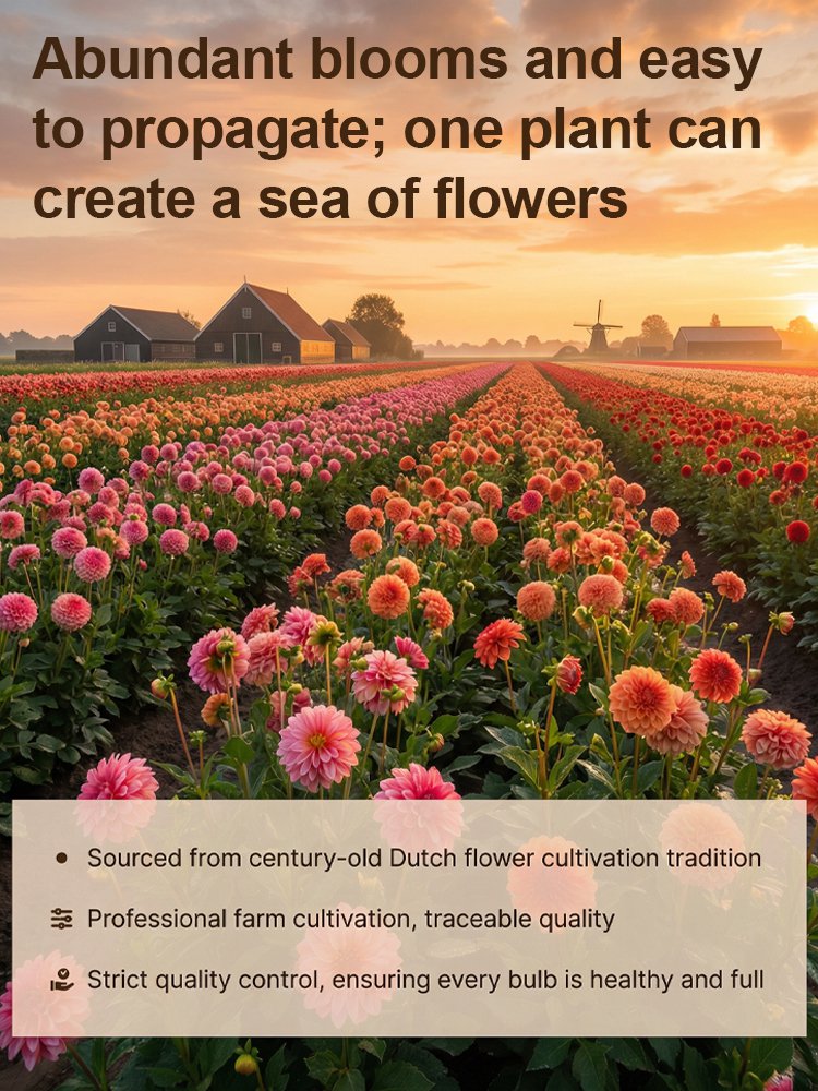 【Base Direct Sales】Four Seasons Blooming Double Dahlia Bulbs