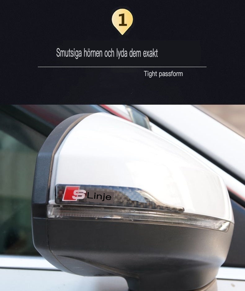 Αυτοκόλλητο καθρέφτη από ανθρακονήματα με προστασία από κρούσεις και λογότυπο-GR