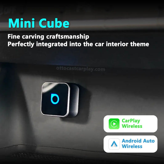 „Ottocast Mini 3.0 Ultra Cube“ belaidis „CarPlay“ „Android Auto“ adapteris-LT