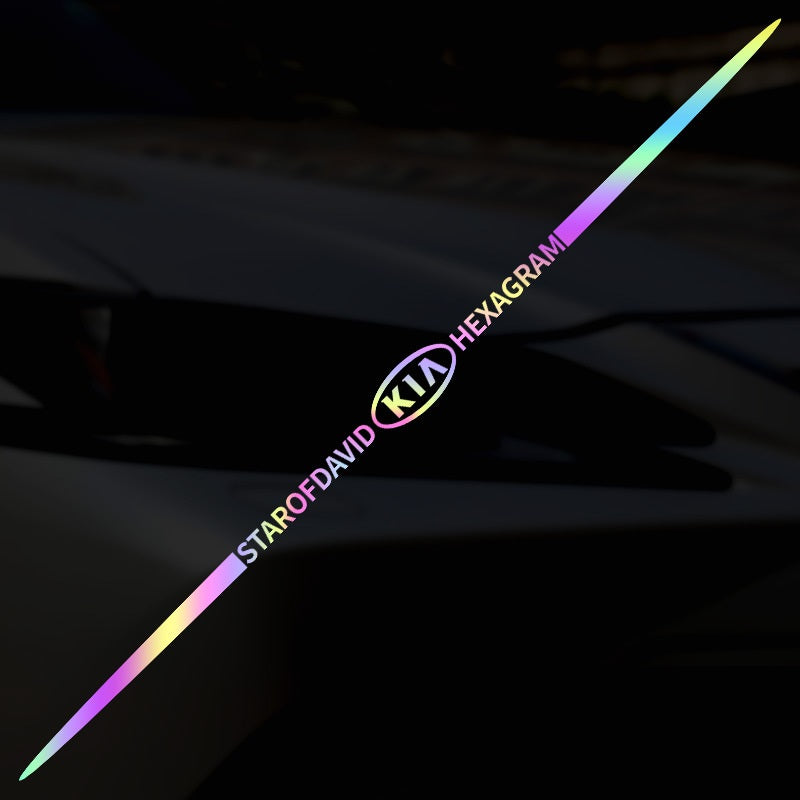 3D spalvoti lazeriu atspindintys automobilių lipdukai, 4 vnt.-LT