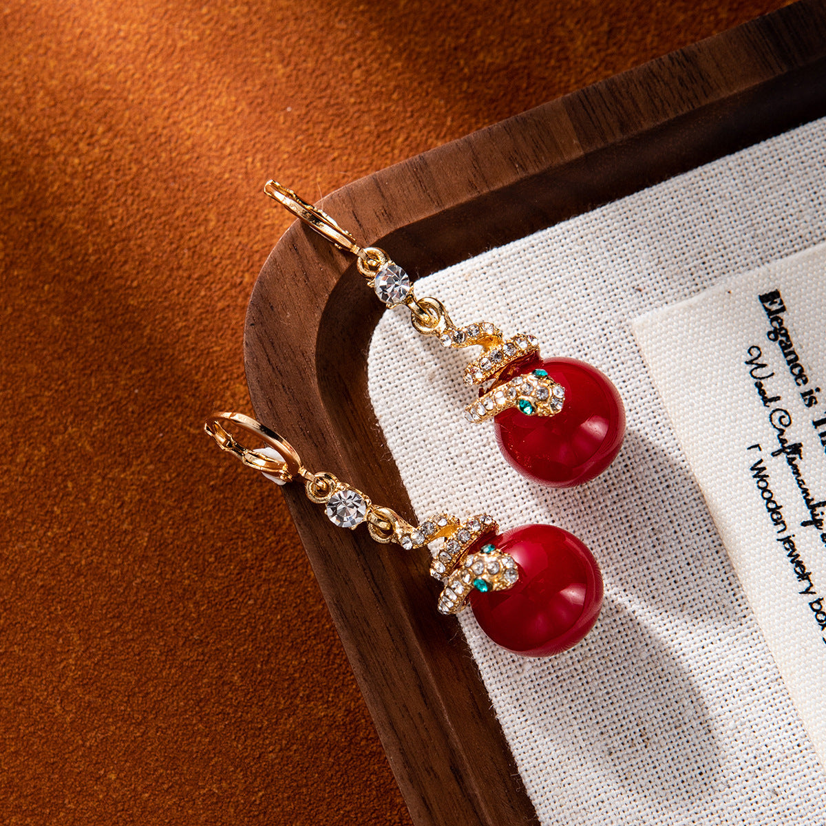 🐍Specialus Naujųjų metų pasiūlymas🎀 Auskarai iš perlų gyvatės-LT