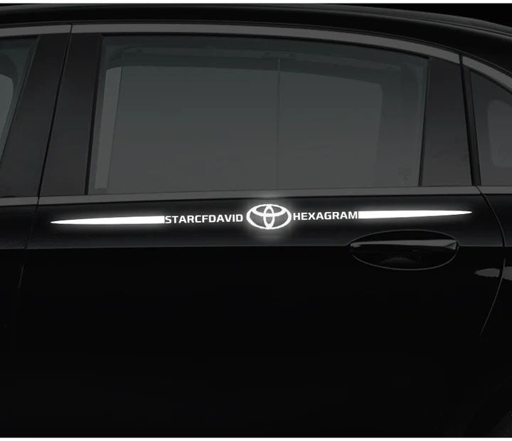 3D spalvoti lazeriu atspindintys automobilių lipdukai, 4 vnt.-LT