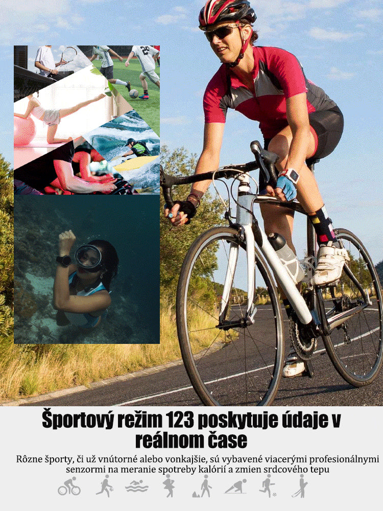 [30-dňová výdrž batérie] 170-režimové hodinky na monitorovanie zdravotného stavu