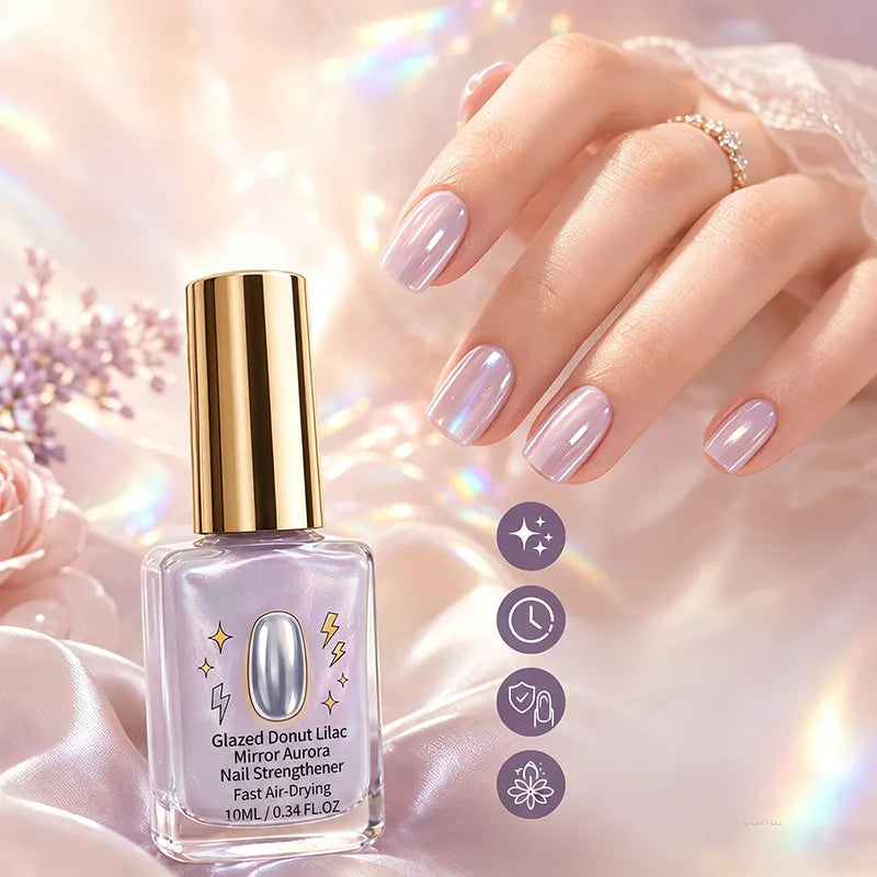📢📢Kup 2, a 1 dostaniesz gratis!! ⏰Odżywka do paznokci Lilac Glossy Mirror