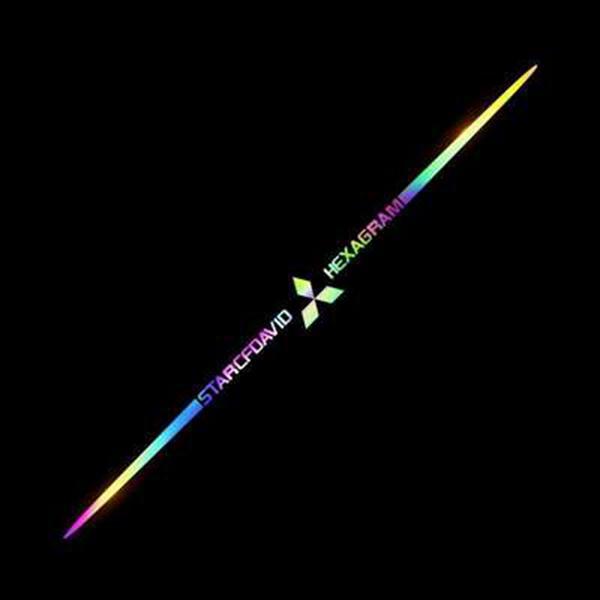 Naklejka samochodowa 3D kolorowa, laserowo odblaskowa, 4 szt.