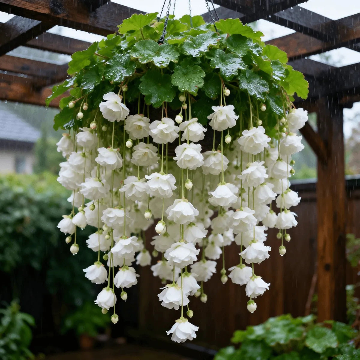 💥 Bloom King w wiszącym koszyku nr 1 – kaskadowe cebulki begonii 💐