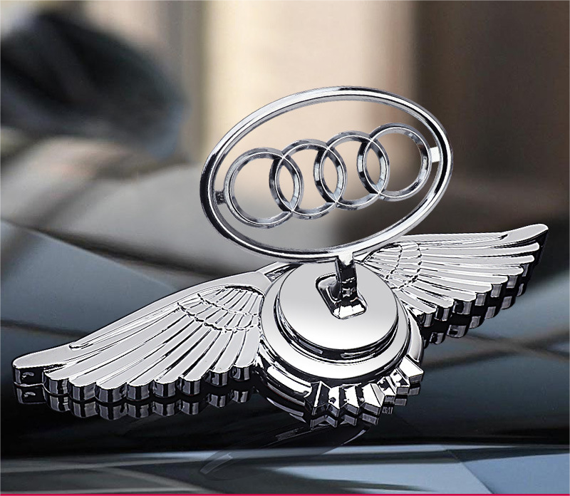 Logo na maskę samochodu z ozdobą