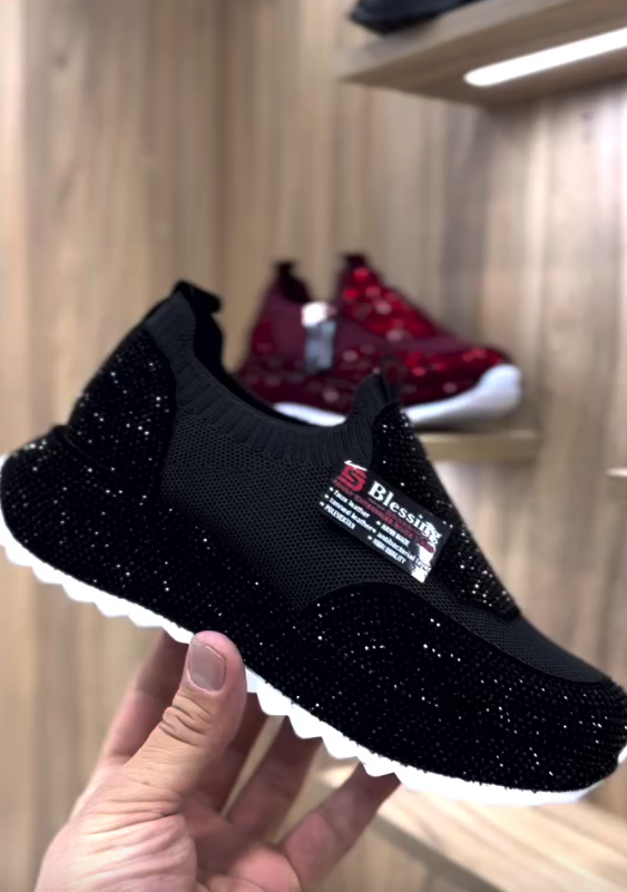 Madingi, kasdieniai sportbačiai su kristalais-LT