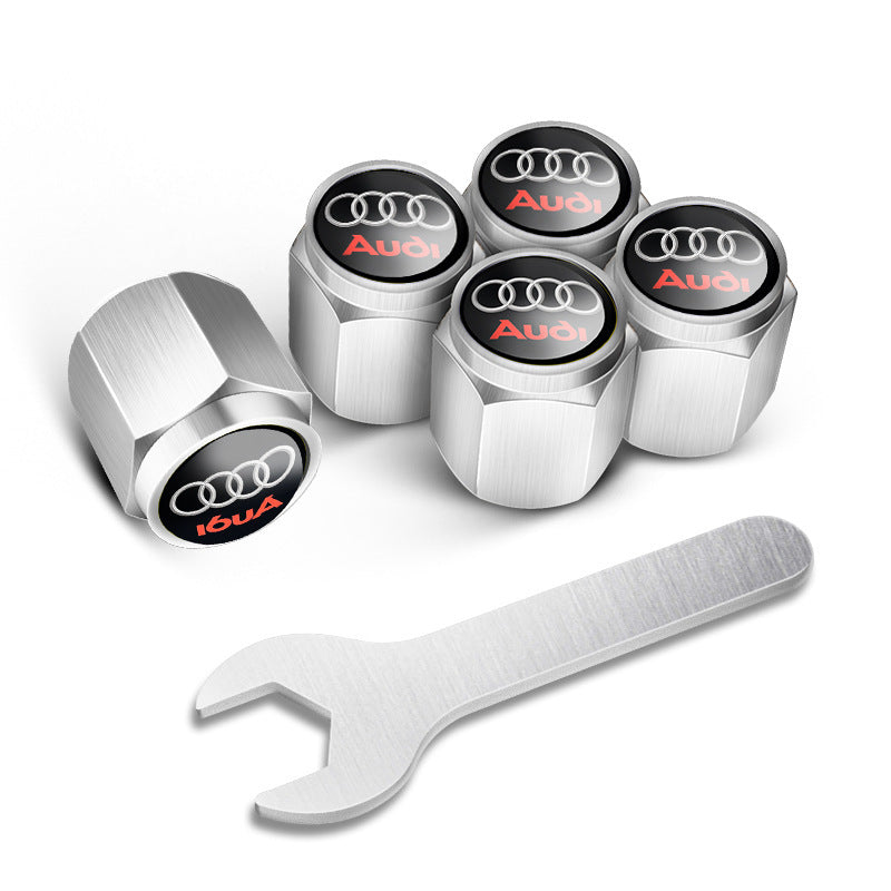 🔥Καπάκια βαλβίδων για ελαστικά αυτοκινήτου (5 τεμάχια + 1 κλειδί)-GR