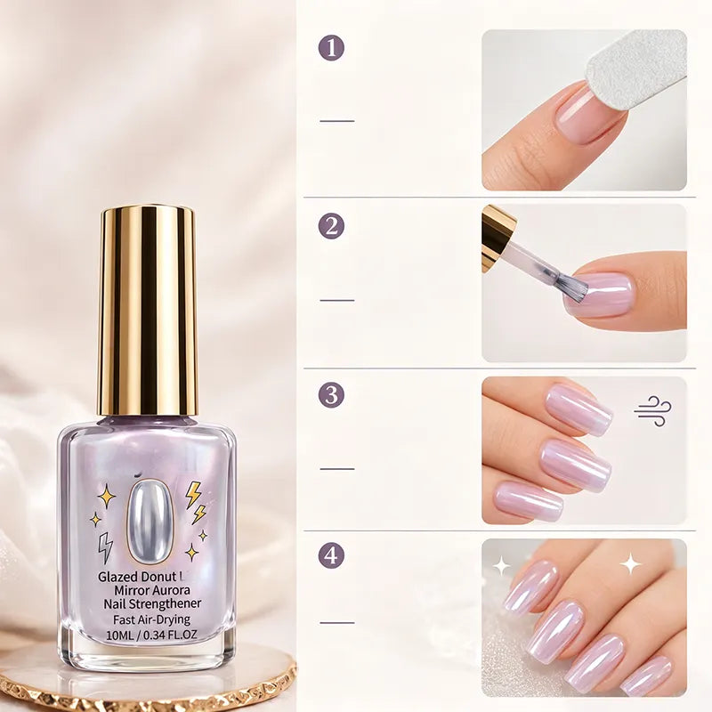 📢📢Kup 2, a 1 dostaniesz gratis!! ⏰Odżywka do paznokci Lilac Glossy Mirror