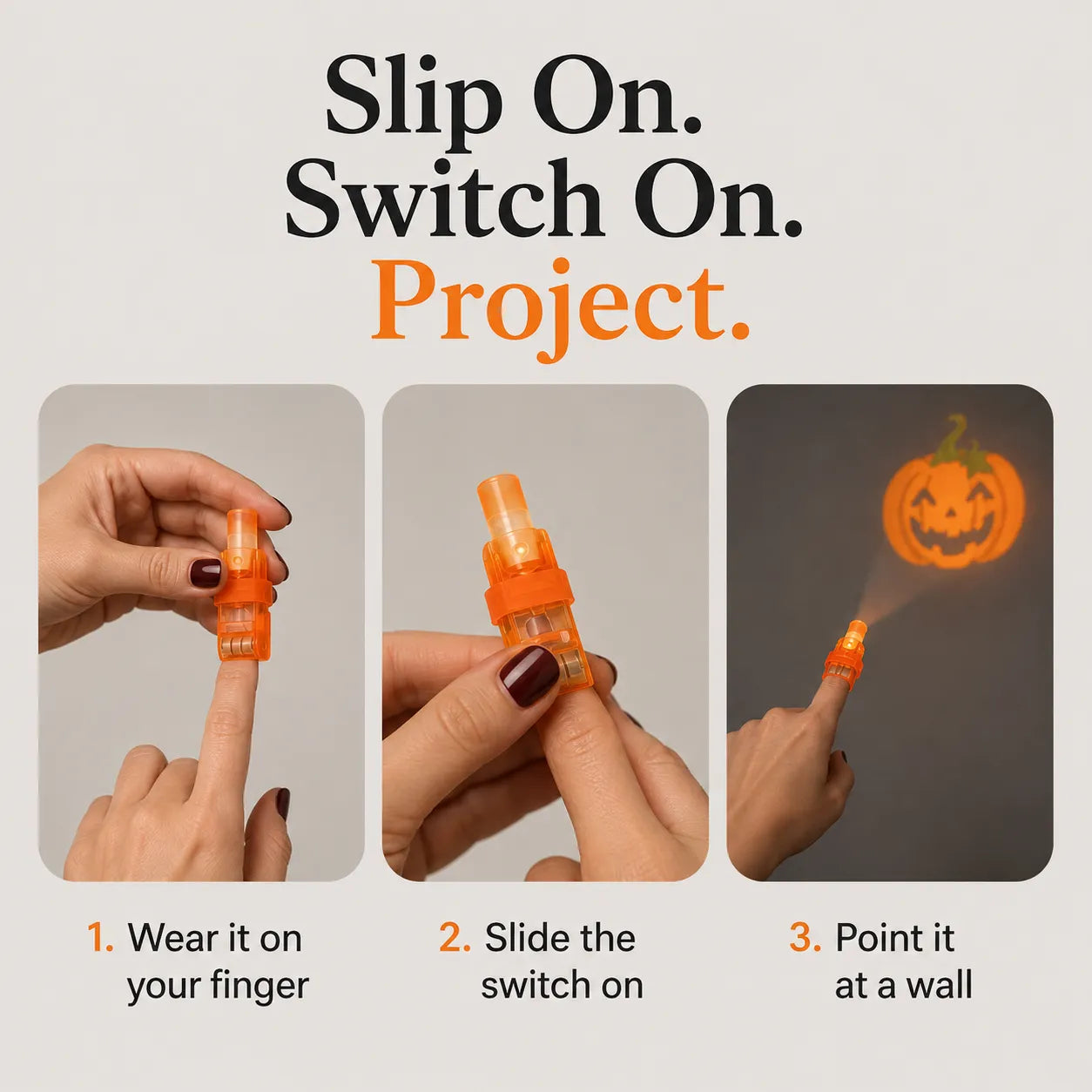 🎃36 szt. światełek projektora na palce na Halloween – miniaturowy projektor wzorów