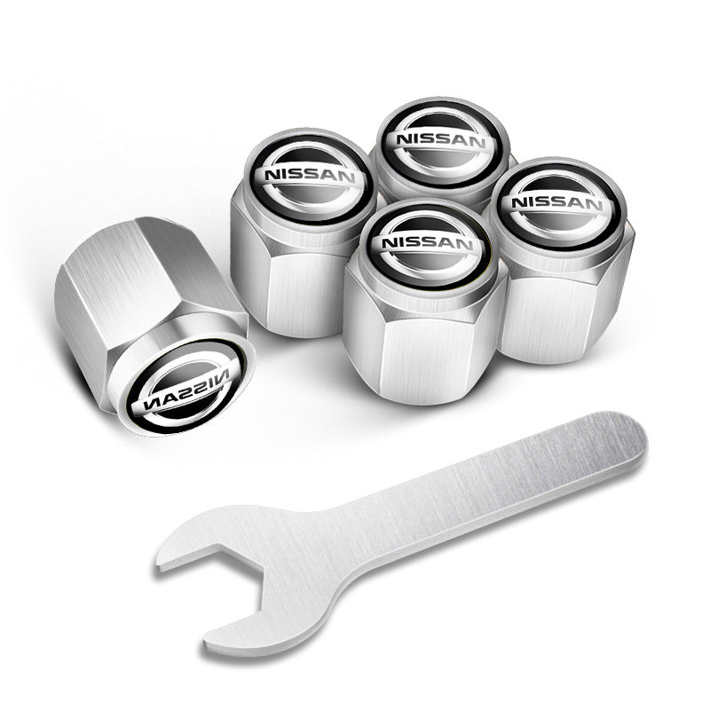 🔥 Automobilių padangų ventilių dangteliai (5 vnt. + 1 veržliaraktis)-LT