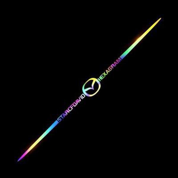 3D spalvoti lazeriu atspindintys automobilių lipdukai, 4 vnt.-LT