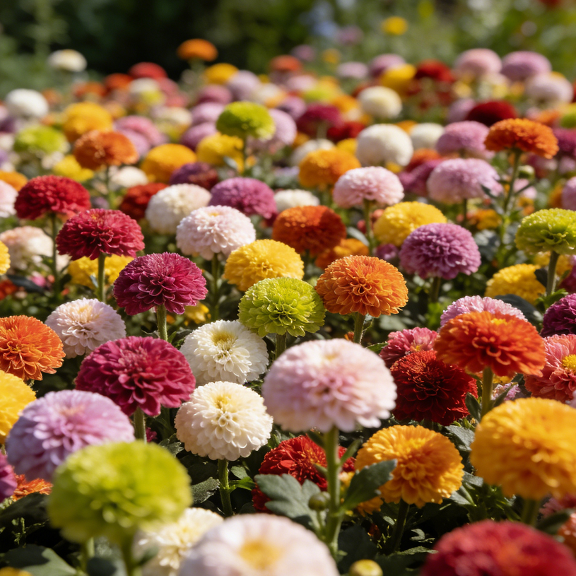 🏵️ Kolorowe nasiona chryzantemy – niczym żywe piłeczki pingpongowe w Twoim ogrodzie!