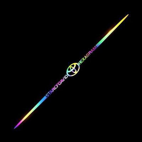 Αυτοκόλλητα αυτοκινήτου 3D με πολύχρωμες αντανακλάσεις λέιζερ 4 τεμάχια-GR