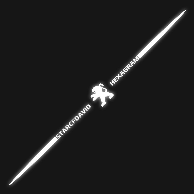 3D spalvoti lazeriu atspindintys automobilių lipdukai, 4 vnt.-LT