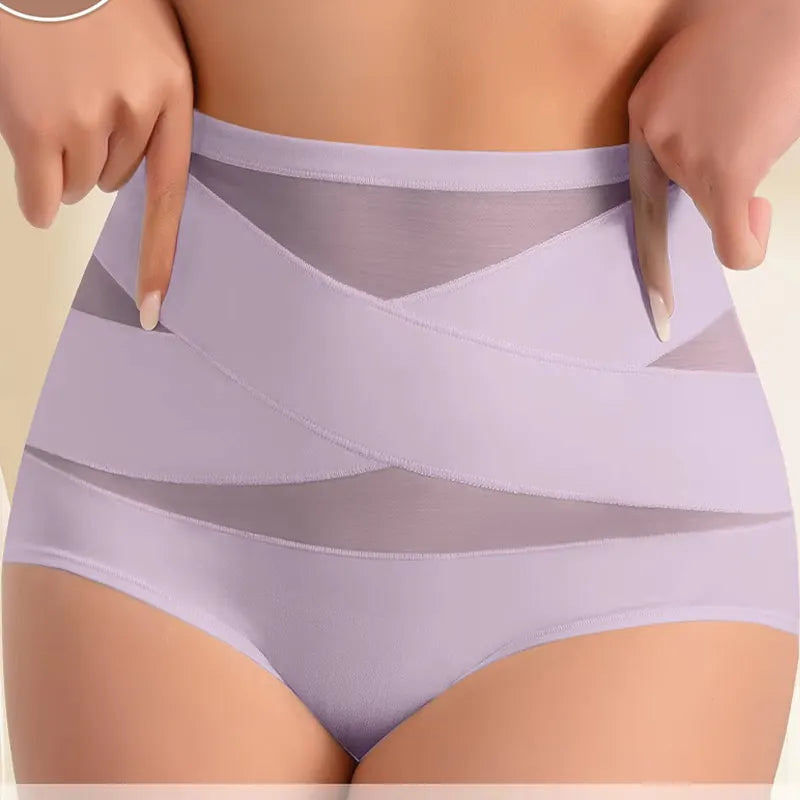 💖 Ostatni dzień – kup 1, otrzymasz 3 opakowania! Majtki modelujące brzuch z wysokim stanem, wiązane – rozmiary plus size