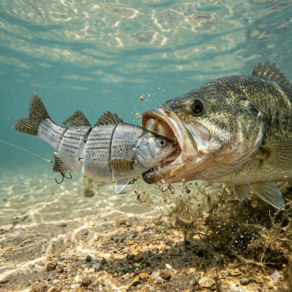 🌊Zdominuj wodę: Ozark Trail 5-calowy wieloczęściowy swimbait na białego bassa🐟