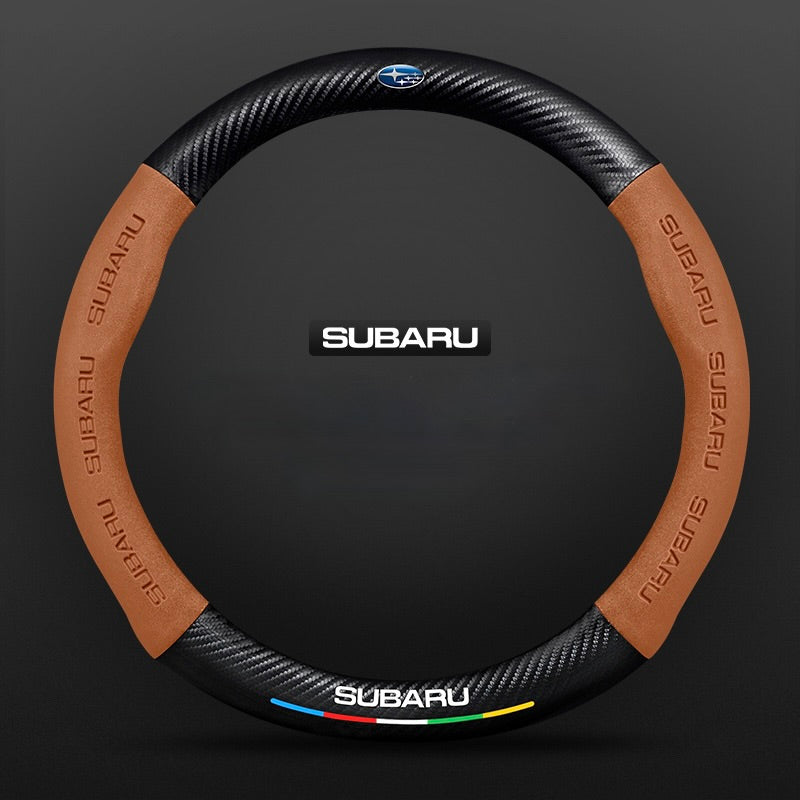 „TrackVibe“ | Juodas anglies pluošto zomšos vairo užvalkalas – neslystantis ir atsparus dilimui-LT