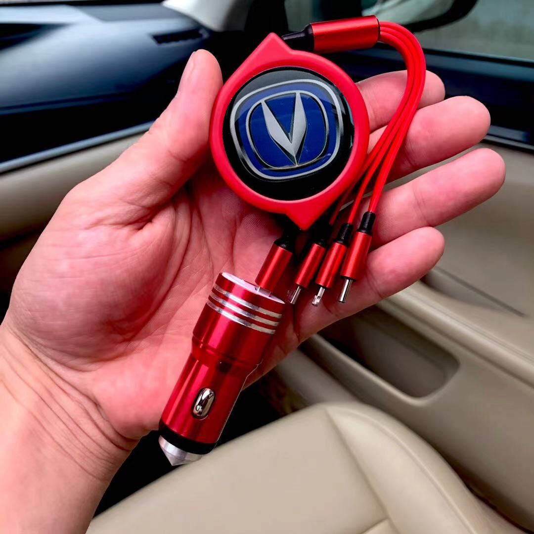 3 σε 1 ανασυρόμενο καλώδιο δεδομένων αυτοκινήτου + δωρεάν φορτιστής αυτοκινήτου-GR