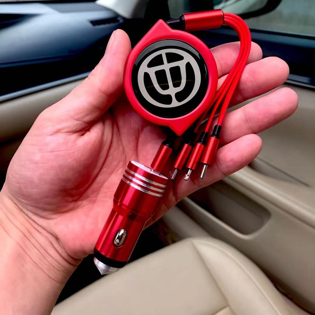 3 σε 1 ανασυρόμενο καλώδιο δεδομένων αυτοκινήτου + δωρεάν φορτιστής αυτοκινήτου-GR