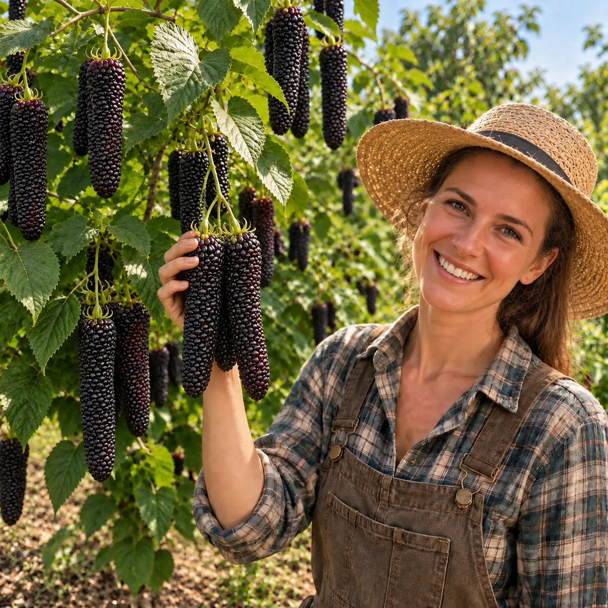 🌳 Giant Red & Black Mulberry Tree Saplings – Grow Sweet Berries at Home 🌿