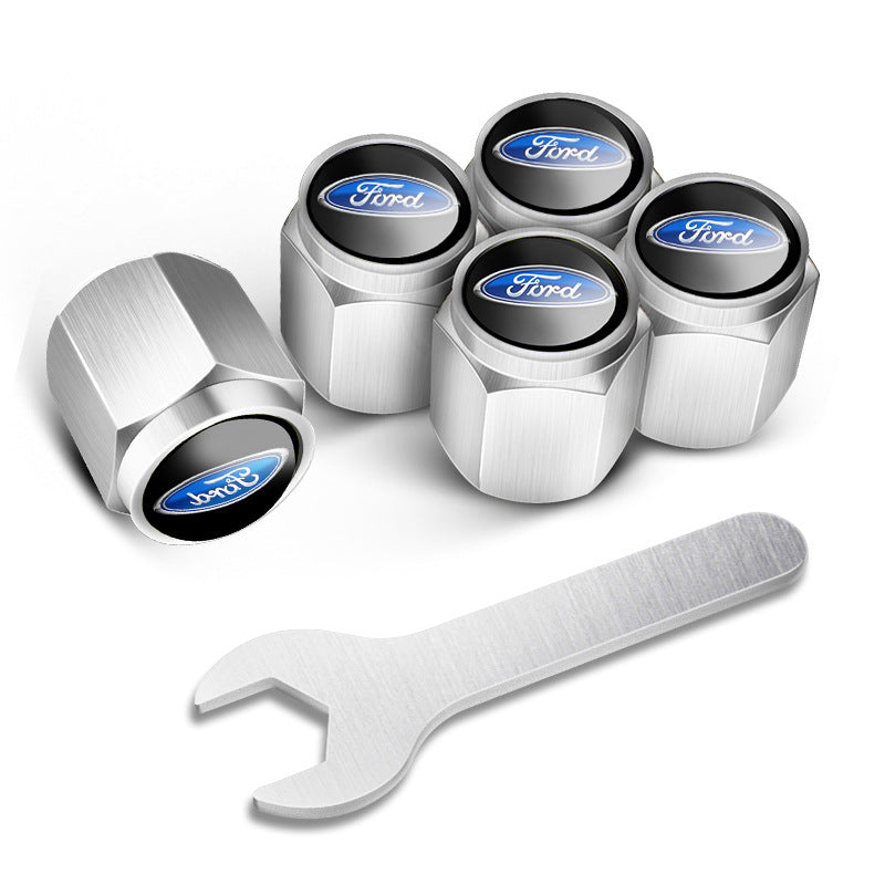 🔥Καπάκια βαλβίδων για ελαστικά αυτοκινήτου (5 τεμάχια + 1 κλειδί)-GR