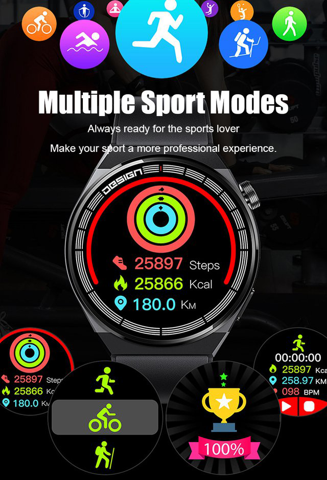 ⏰ Ierobežota laika tuktajums！⌚ GT8 Sports Smart Watch 